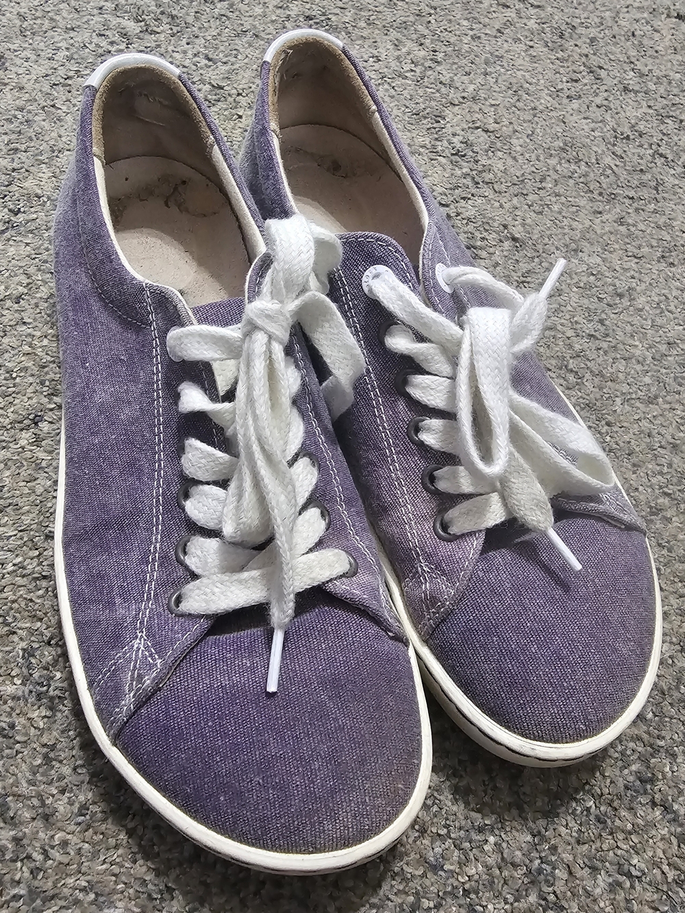 Birkenstock Purple Canvas Sneakers with White Laces Size 37